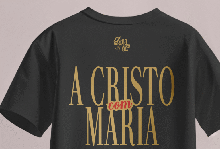Camiseta A Cristo com Maria – Preta