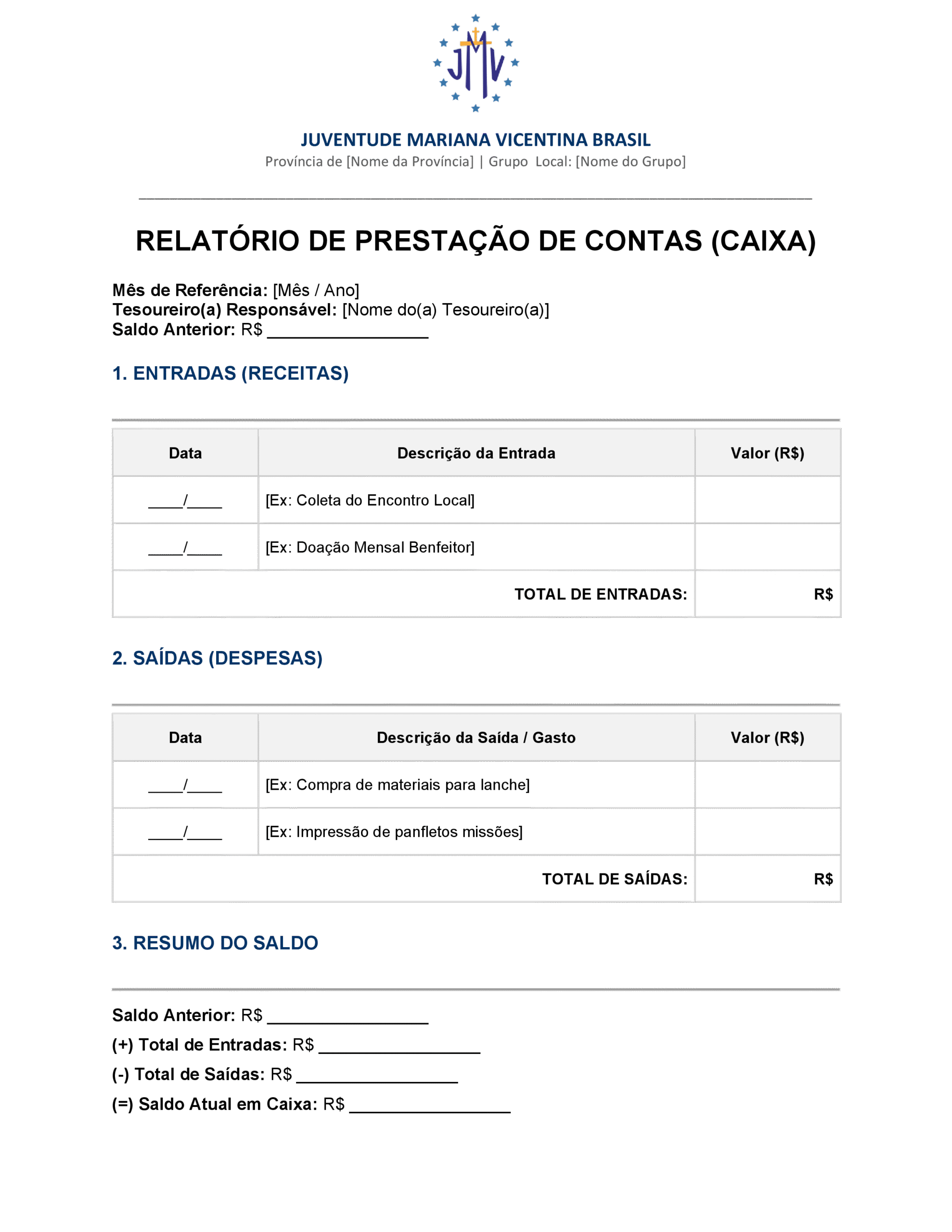 Relatório de Prestação de Contas